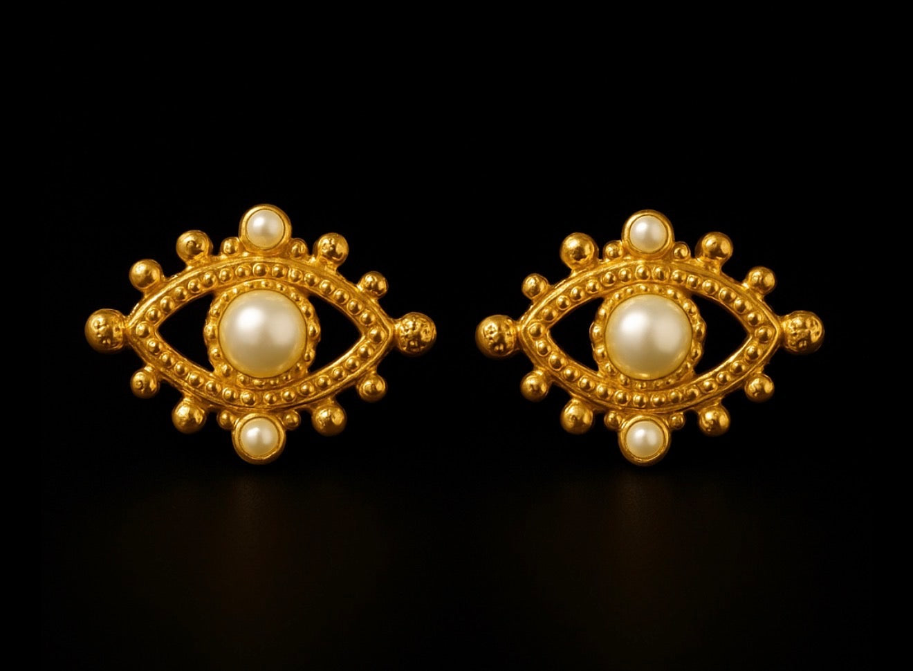 Golden Eye Protection Earrings ✨