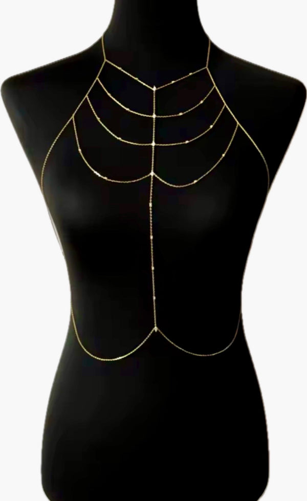 Ethereal Goddess Gold Body Chain