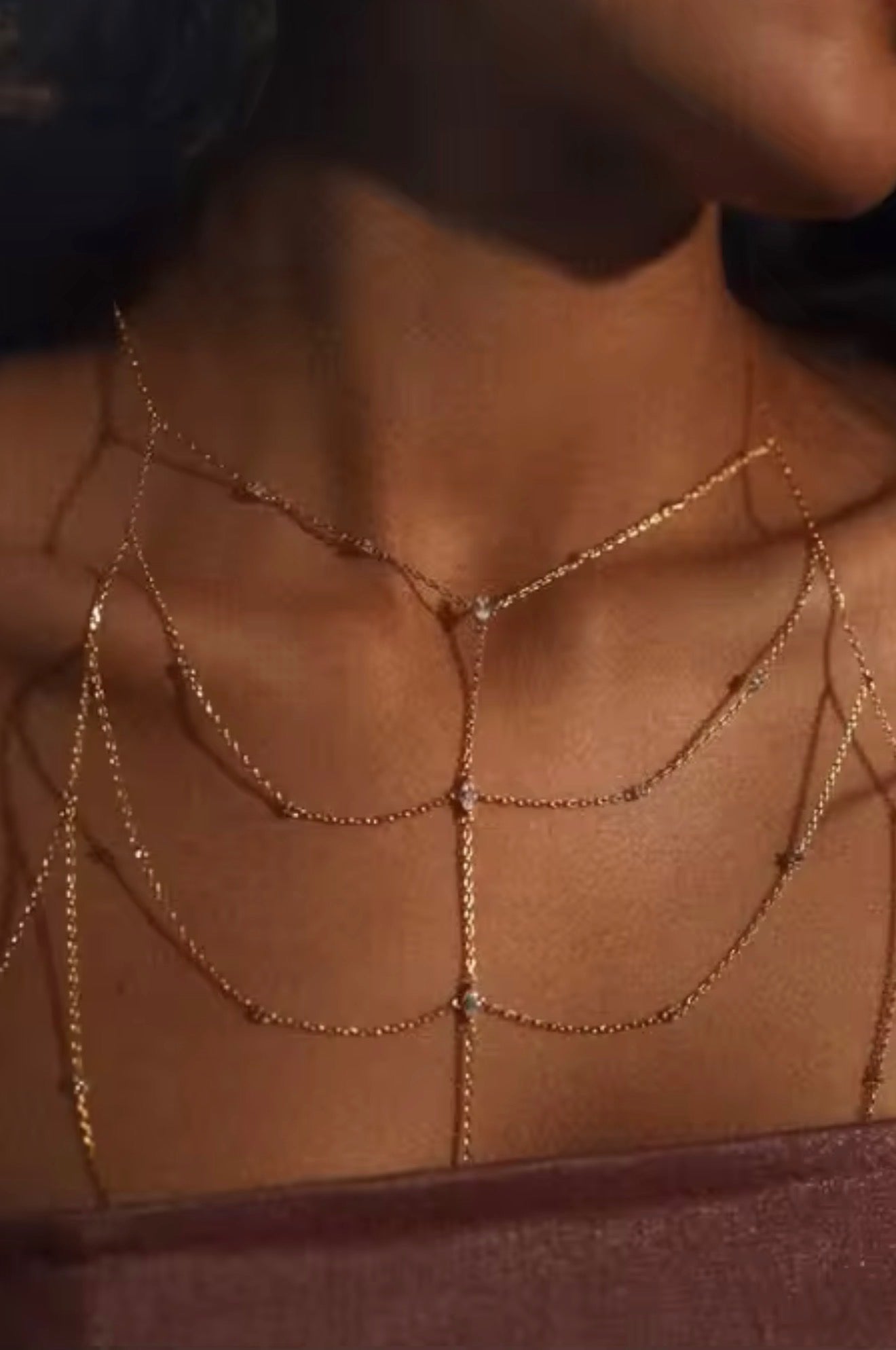 Ethereal Goddess Gold Body Chain