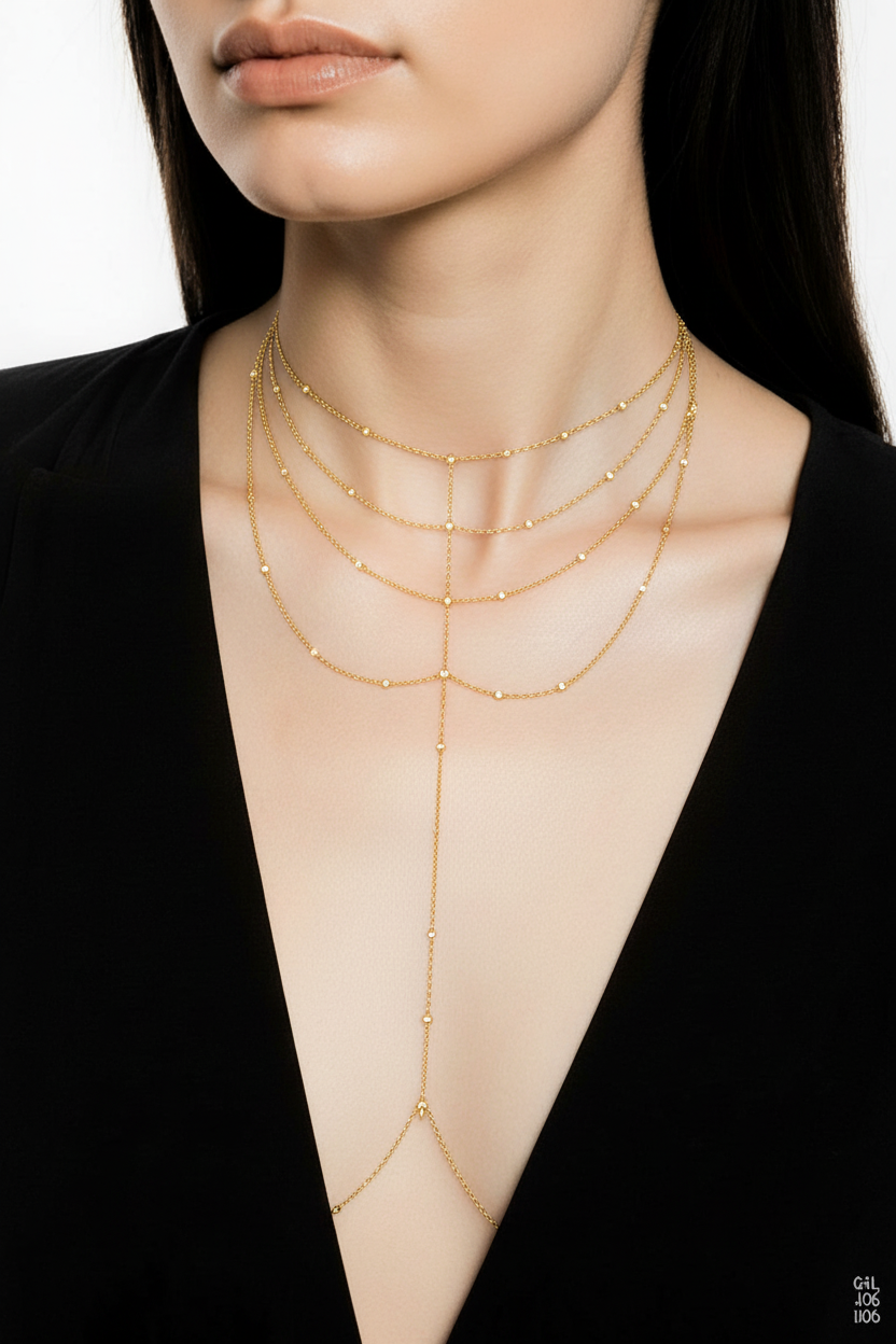 Ethereal Goddess Gold Body Chain