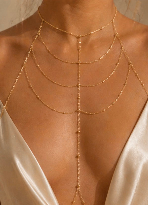 Ethereal Goddess Gold Body Chain