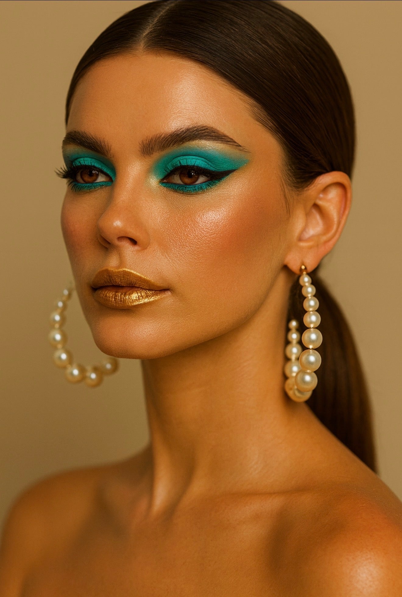 Pearl Statement Hoops ✨