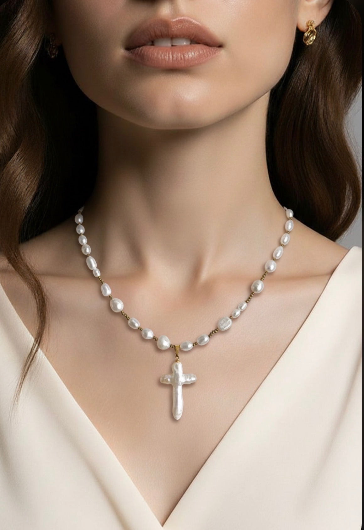Blessed Beauty Pearl Cross 🦋