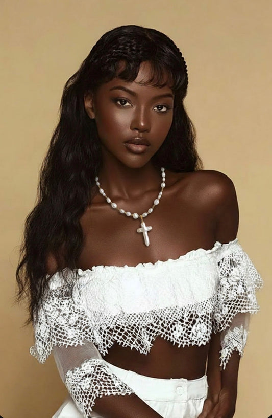 Blessed Beauty Pearl Cross 🦋