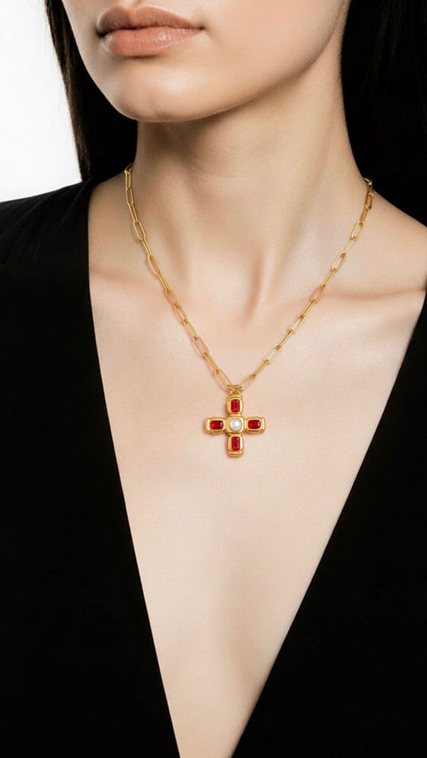 The Royal Ember Cross Pendant