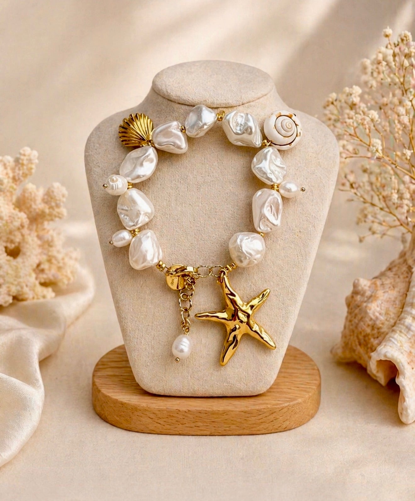 Pearl Tide Charm Bracelet