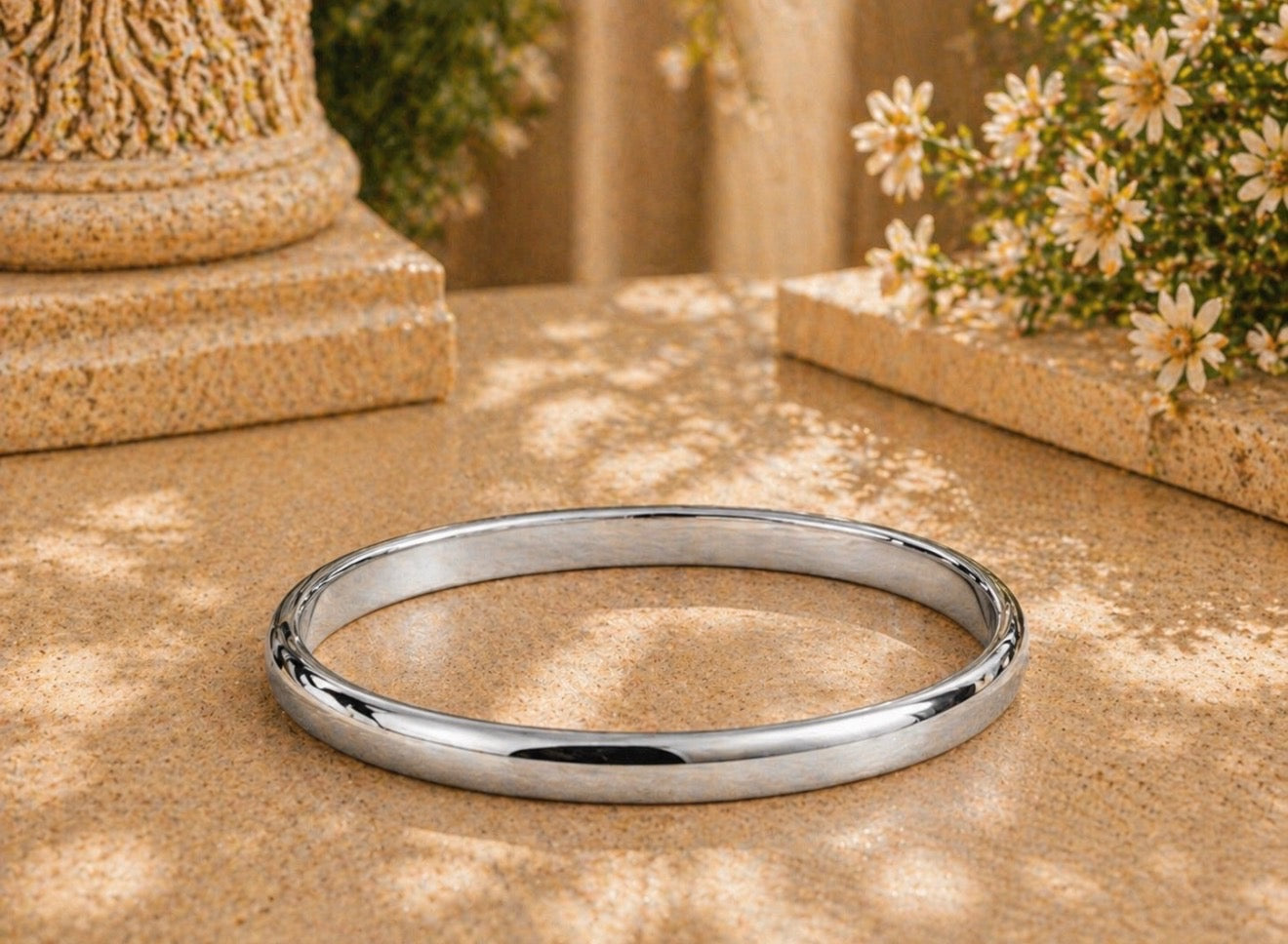 Lunara Silver Bangle